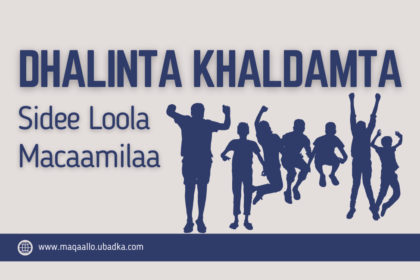 Dhalinta khaldamta Sidee loola macaamilaa